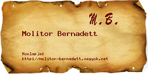 Molitor Bernadett névjegykártya