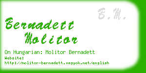 bernadett molitor business card